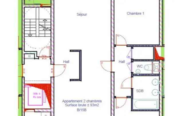 Huur 2 slaapkamer appartement van 100 m² in Schaerbeek - Schaarbeek