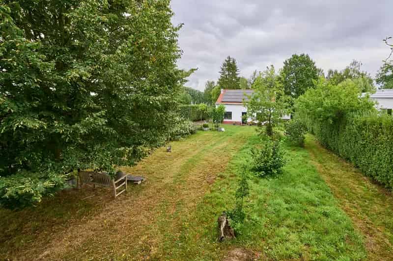 Bouwgrond met woning in het groen