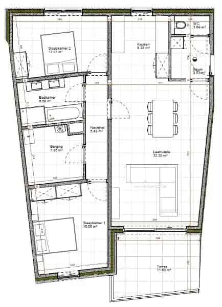 Nieuwbouw Appartement 2 Slaapkamers Lummen