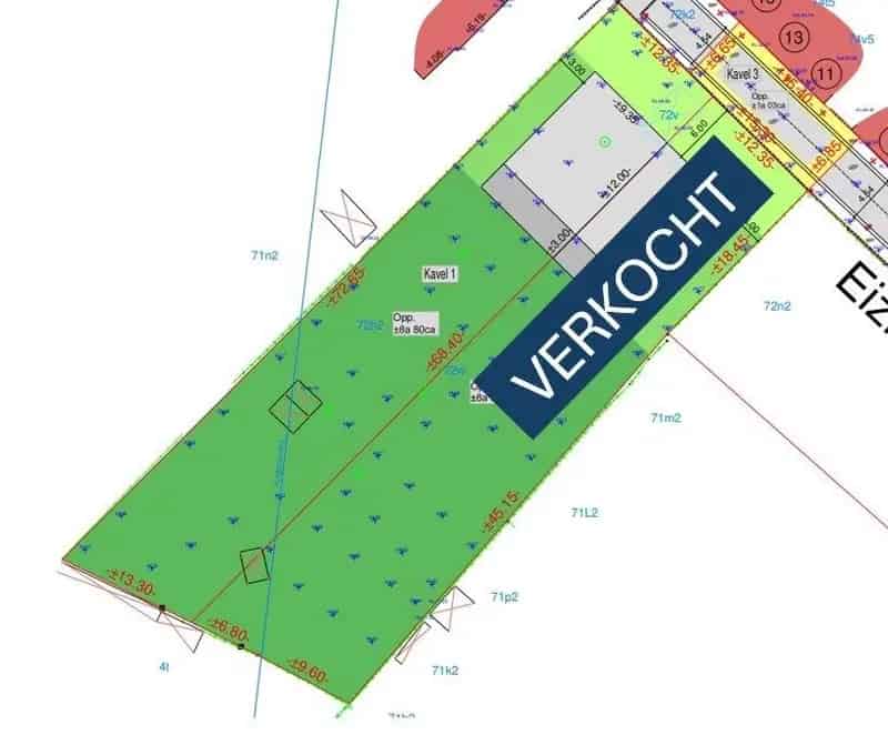 Zuidgerichte Bouwgrond 8a80ca 3-Gevel Villa