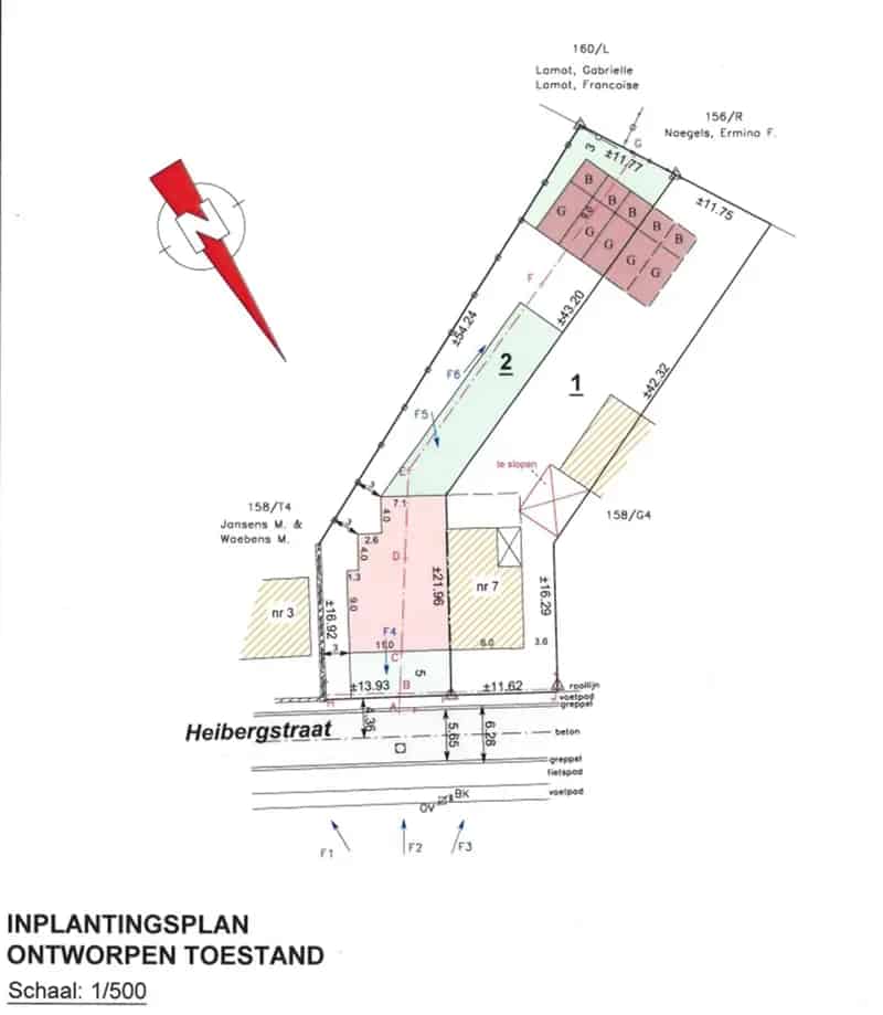 Bouwgrond Itegem 767m² Halfopen Bebouwing 11m Gevelbreedte