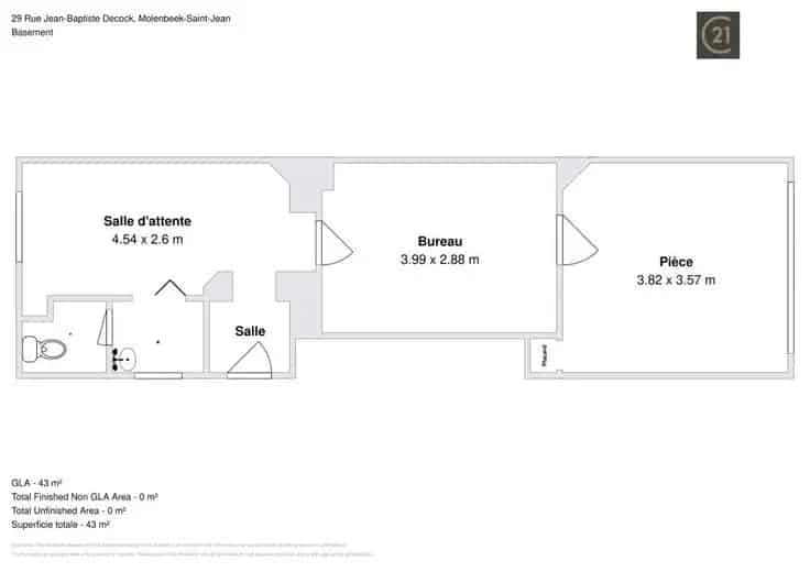 Appartementblok Te Koop Molenbeek 2 slaapkamers Vrij Beroep
