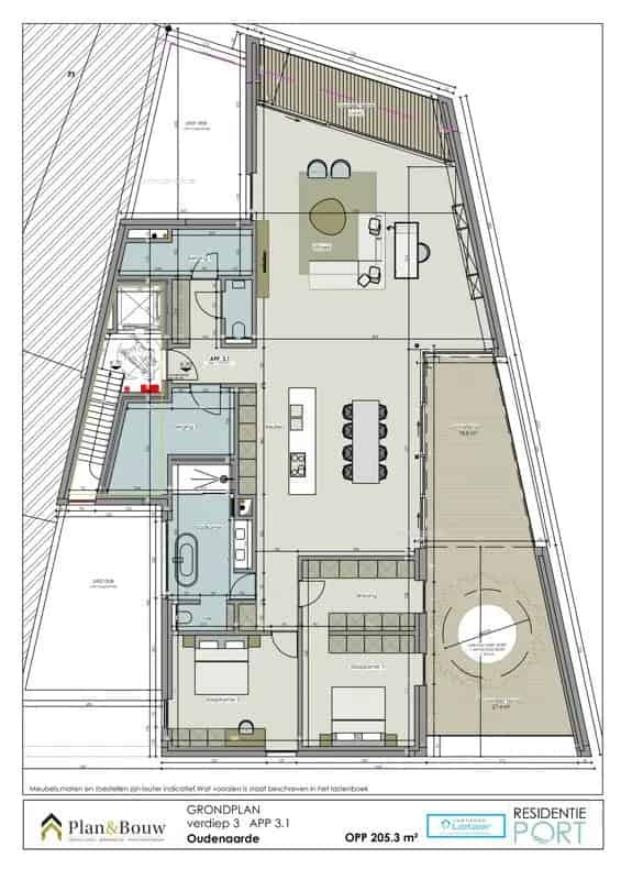 Nieuwbouw Penthouse Oudenaarde 3 slaapkamers 2 terrassen