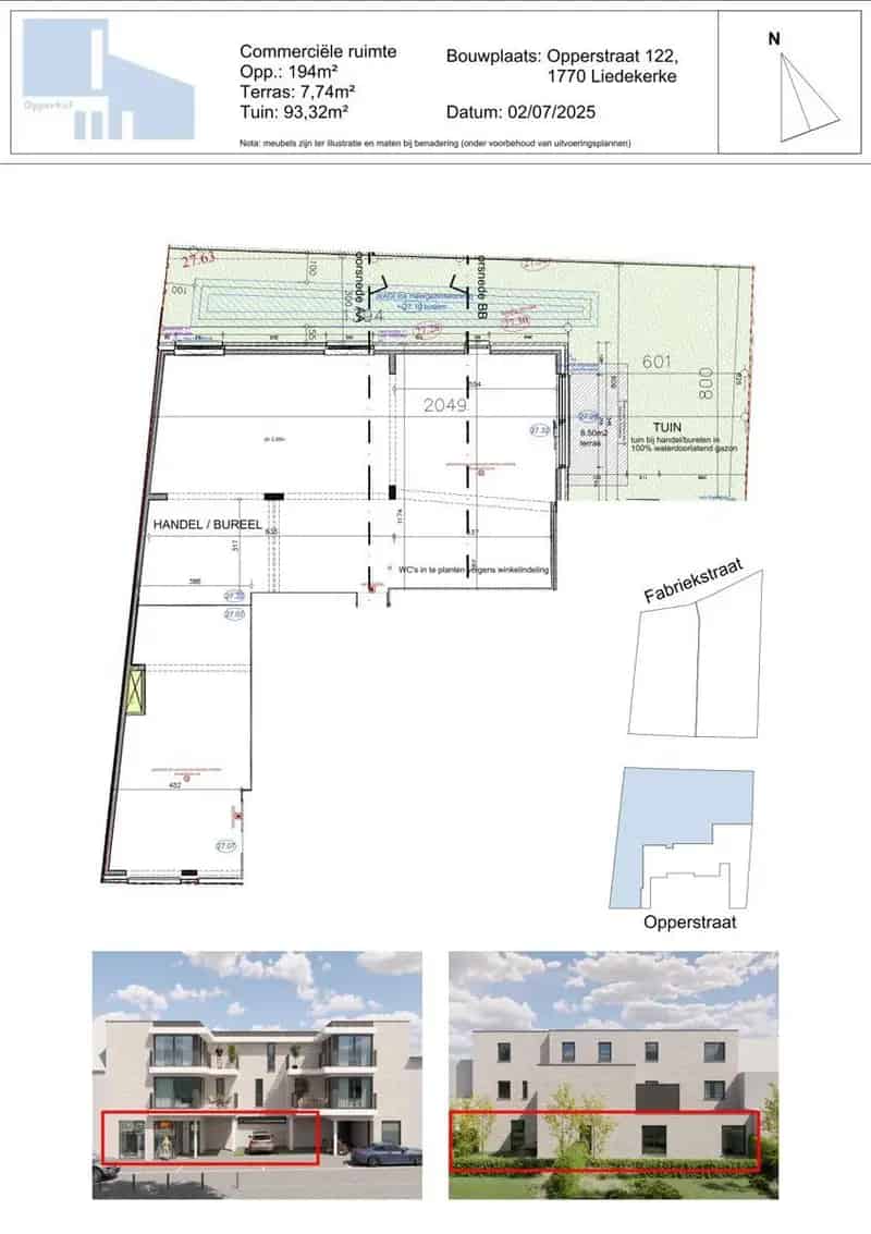 RESIDENTIE OPPERHOF: Kantoor Winkelruimte gelijkvloers