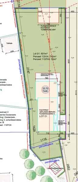 Bouwgrond 801m² Scheldewindeke Rustige Groene Omgeving