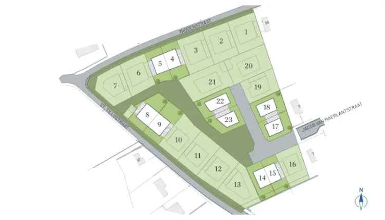 Gits (Hooglede), Middenstr-Tillostr-V.Maerlantstr - Fase 1: Lot 09