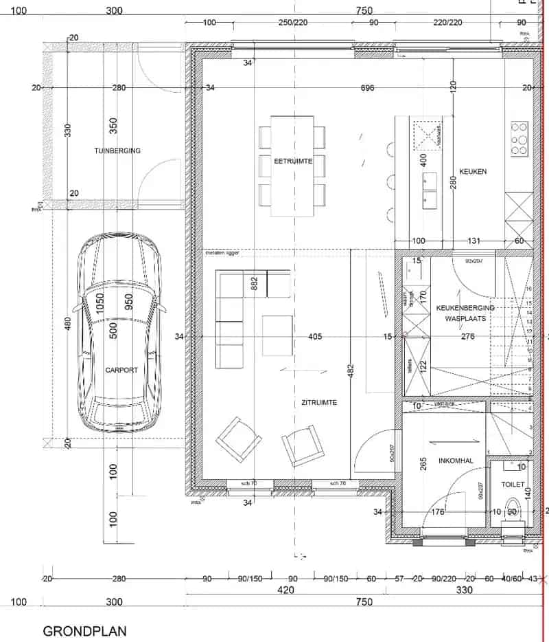 Bouwgrond te huur Bavikhove 411m² Zuid-West