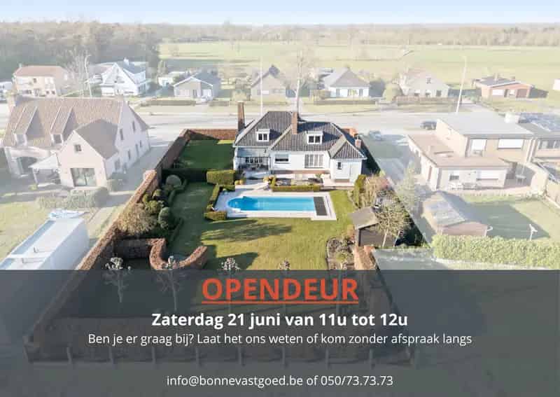 Huis te koop Maldegem: 4 slaapkamers, zwembad, open zicht