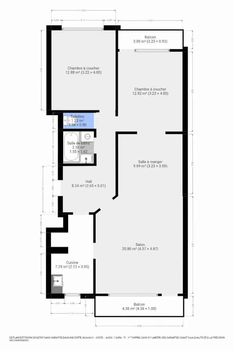 Appartement 2 slaapkamers Ukkel Terrassen Vrij Uitzicht