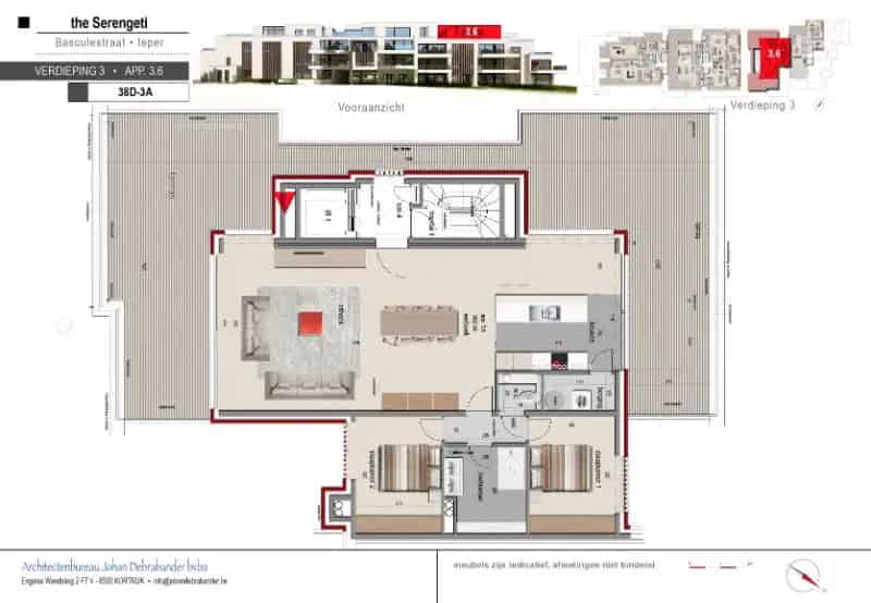 Nieuwbouw Appartement 2 Slaapkamers Ieper