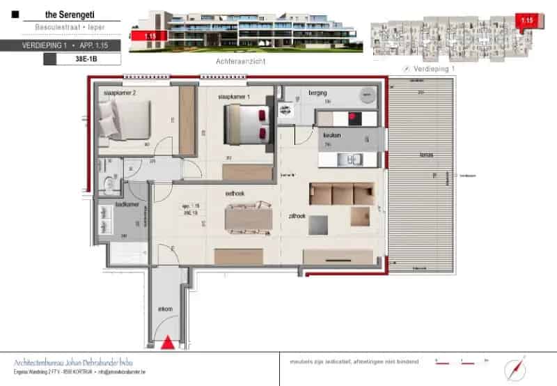 Nieuwbouw Appartement te Koop Ieper 2 Slaapkamers