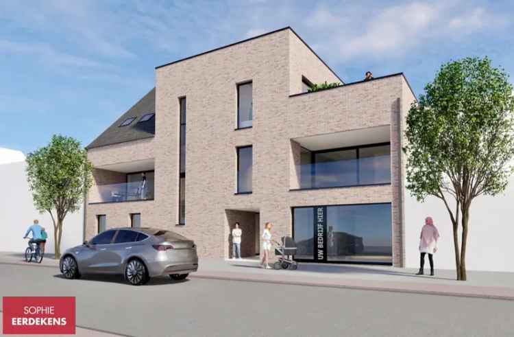 Goedgelegen handelsruimte 87m2 te Peer centrum