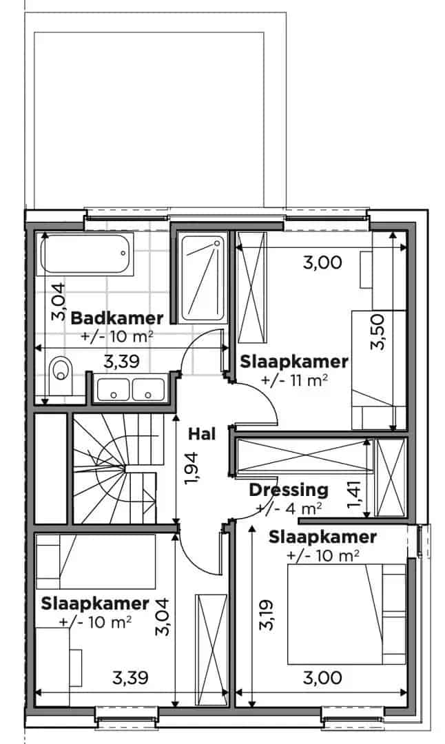 Nieuwbouwwoning Halfopen Bebouwing Nossegem