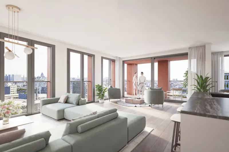 Appartement te huur Brussel The Banks 1 slaapkamer kanaalzicht