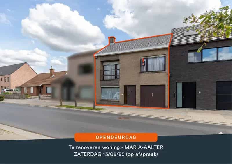 Te renoveren woning met 3 slaapkamers, inpandige garage en mooie uitgestrekte tuin!