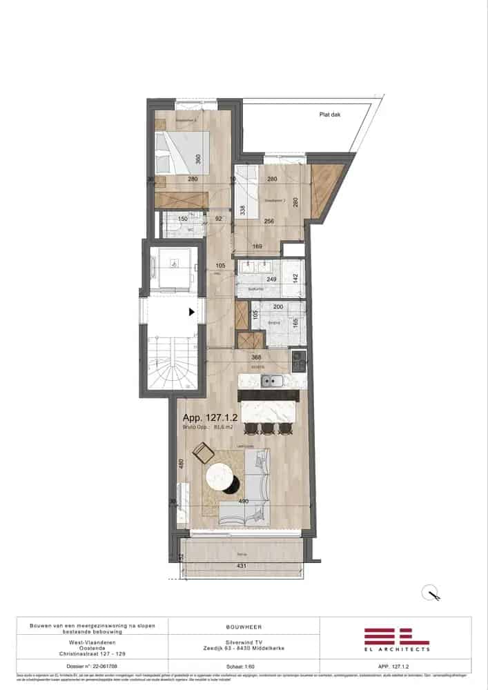 Te koop Appartement 2 slaapkamers Oostende