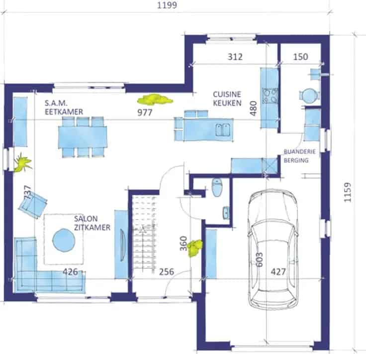 Villa 4 Gevels PEB A+ Sleutel Op De Deur 1658m²