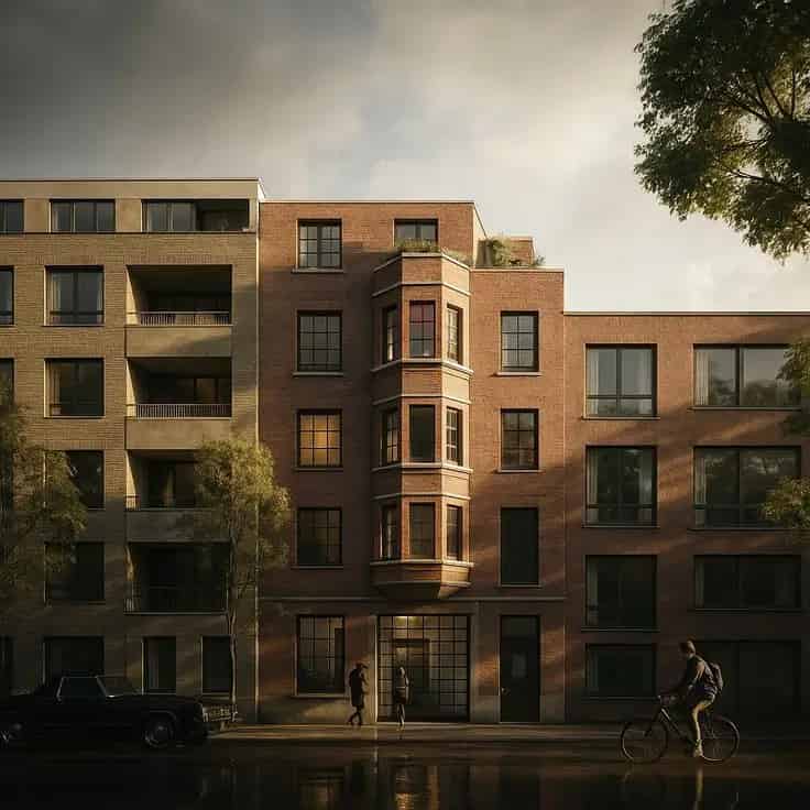 Appartementsblok Antwerpen: 5 Woonheden, Vergunde Uitbreiding, Investering
