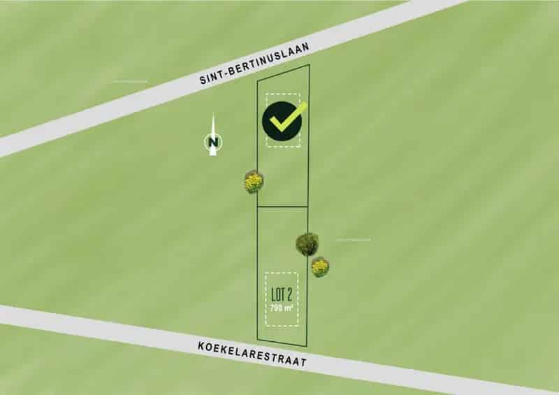 Nieuwbouwgrond Ichtegem Centrum 790m² Villa Bungalow Praktijkruimte