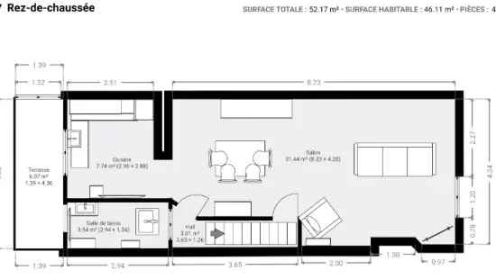 Mooi huis met 2 slaapkamers in goede staat + 1 veranda en 1