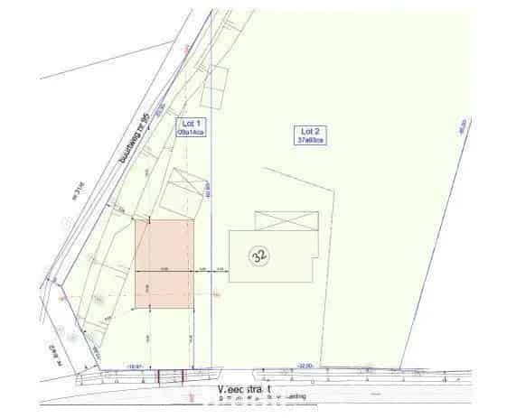 Bouwgrond 9a 6ca Weegstraat - Perceel met Vergunning