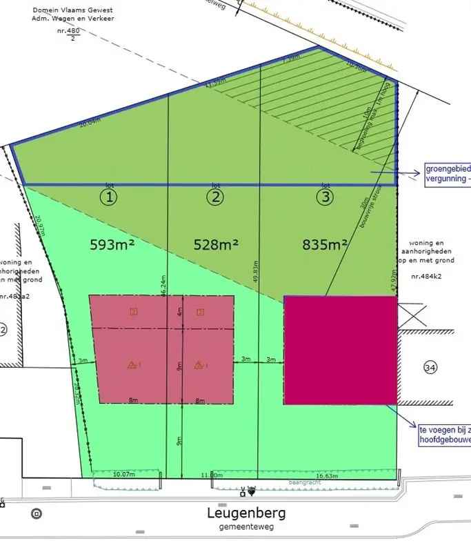 Bouwgrond te koop in Ekeren met een groene ligging nabij speelplein