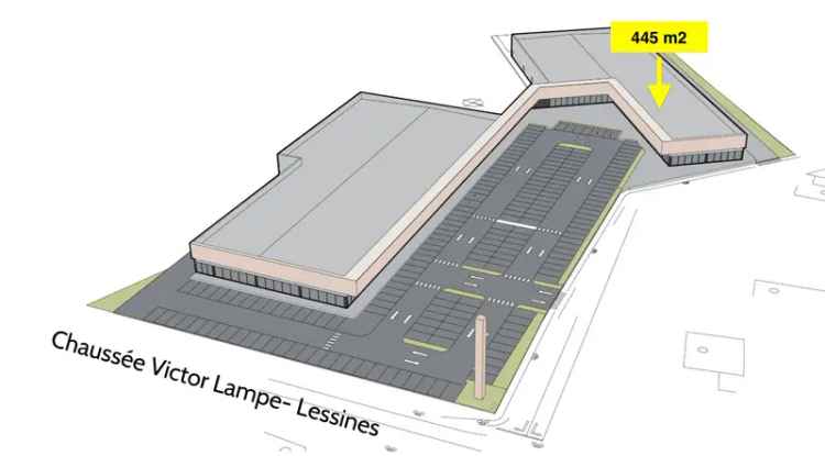 Handelszaak  te huur - 445 m2.