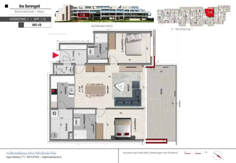 Nieuwbouw Appartement Ieper 2 Slaapkamers