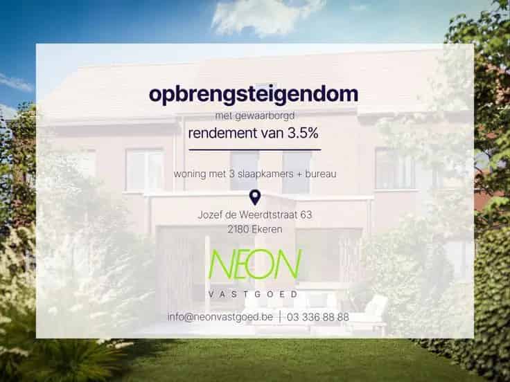 Nieuwbouwopbrengsteigendom Ekeren 3 slaapkamers
