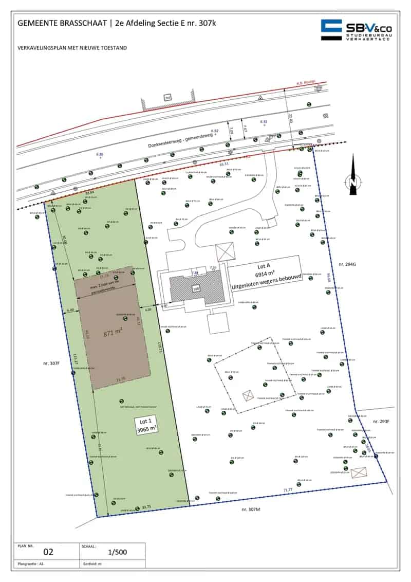 Bouwgrond te Vriesdonk Brasschaat 4000m² Zuidgericht Rustig Gelegen