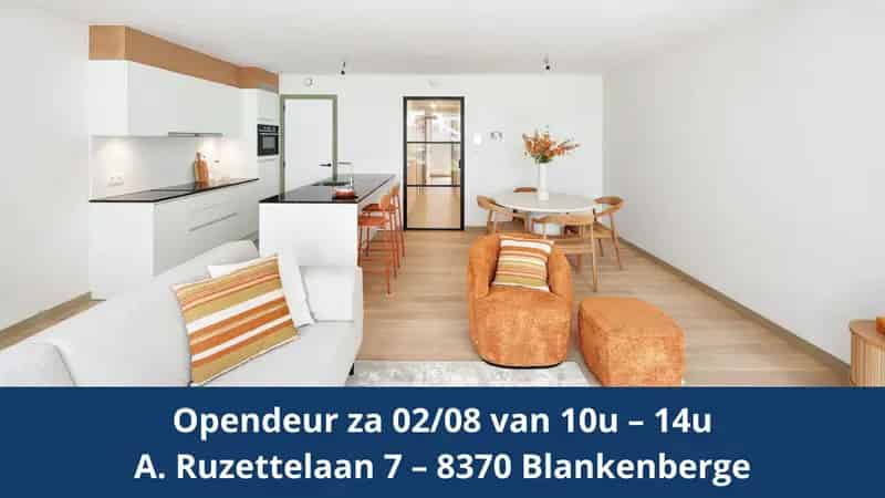 Nieuwbouwappartement 2 slaapkamers Blankenberge tuin
