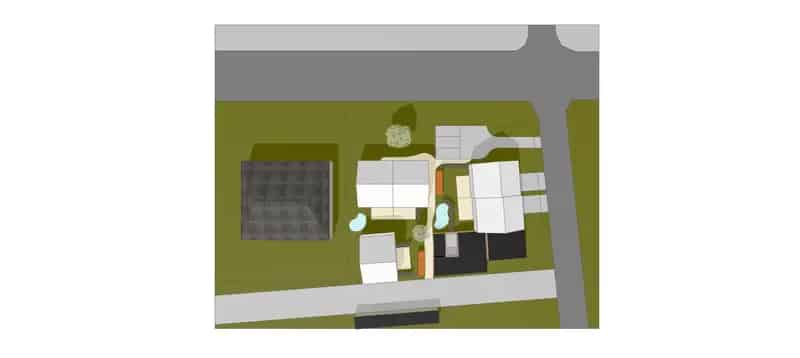 Projectgrond 5 Woningen Hellend Plat Dak Terras Wadi's