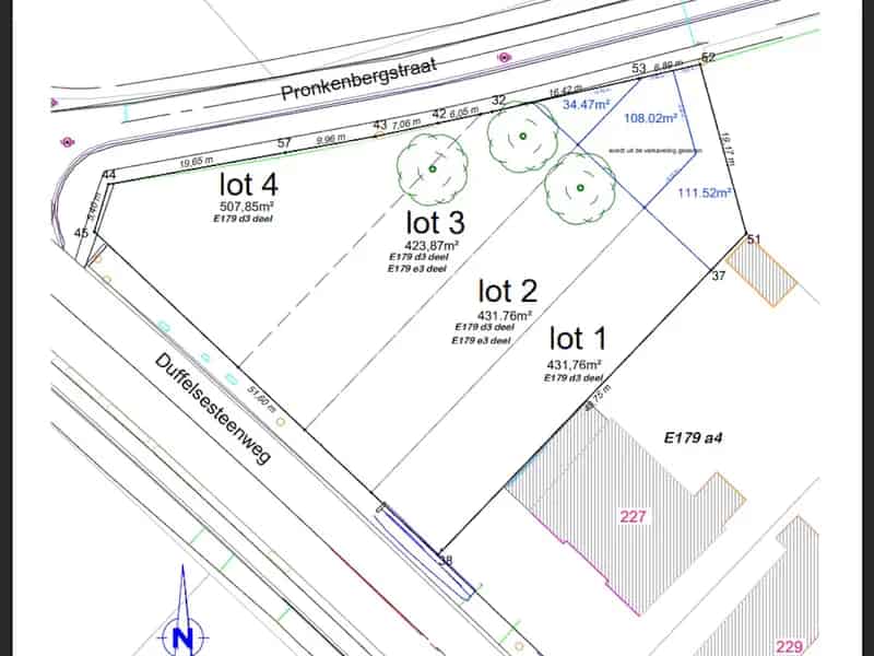 Bouwgrond te Koop Kontich 543m² Halfopen Bebouwing