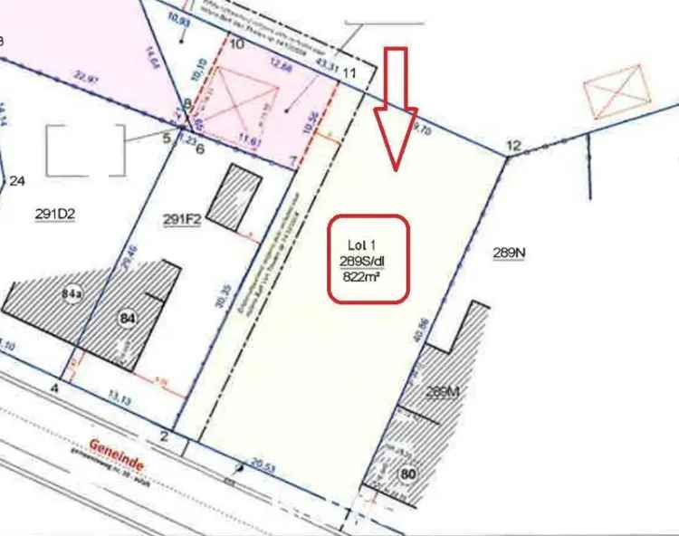 Bouwgrond Halfopen Bebouwing 822m² Landelijk