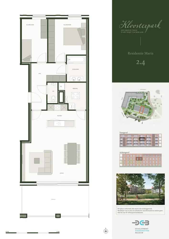 Appartement te Koop Berlaar 2 slaapkamers 93m² Terras
