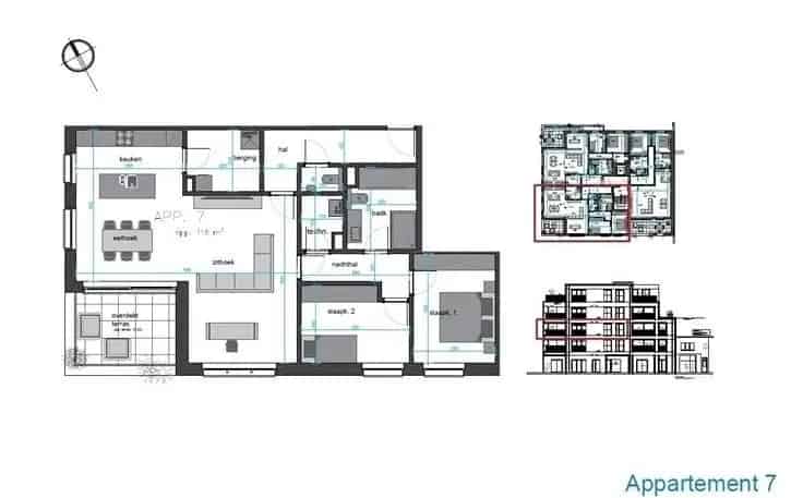 Nieuwbouwappartement 2 slaapkamers nabij centrum