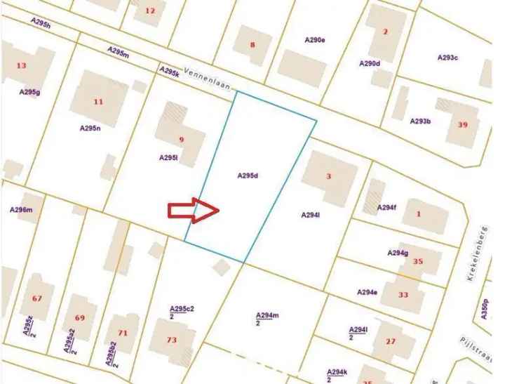 Bouwgrond 1603m² Rustig Gelegen Woonuitbreidingsgebied