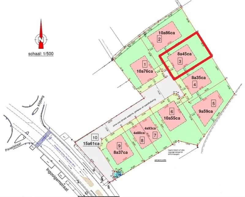 Bouwgrond 845m² te koop
