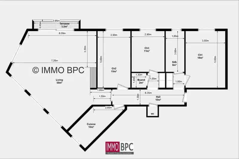 140m² Appartement te koop Volledig gerenoveerd 3 slaapkamers