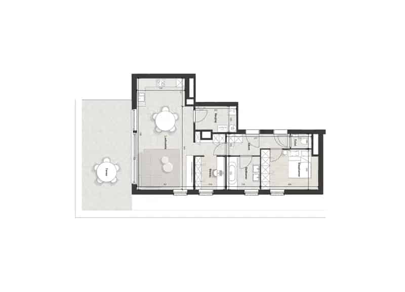 Dakappartement Ravels 79m2 33m2 terras 6 BTW