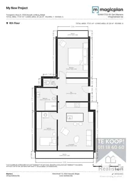 Appartement te koop Hasselt 1 1 slaapkamer centrum