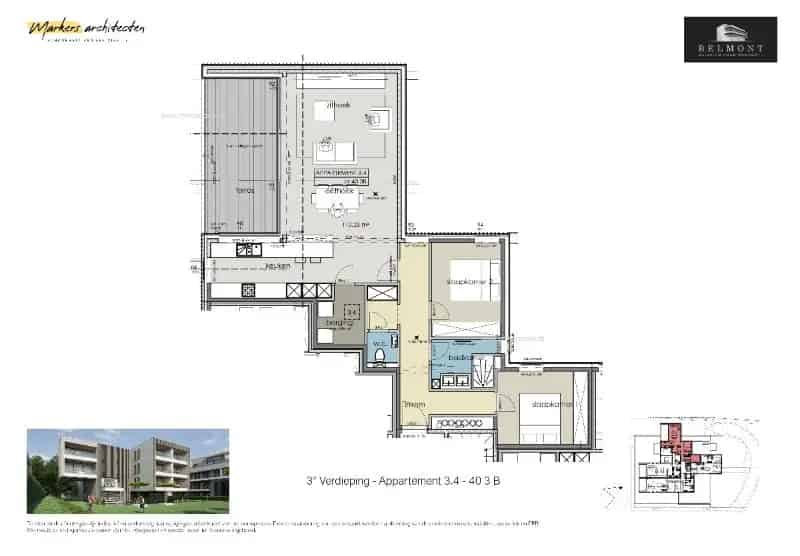 Appartement te koop Ieper 2 slaapkamers