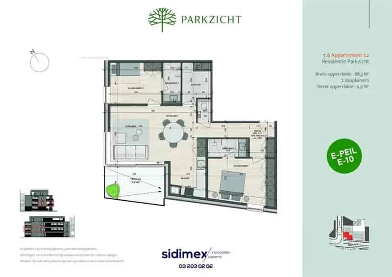 Nieuwbouw Appartement 2 Slaapkamers Willebroek