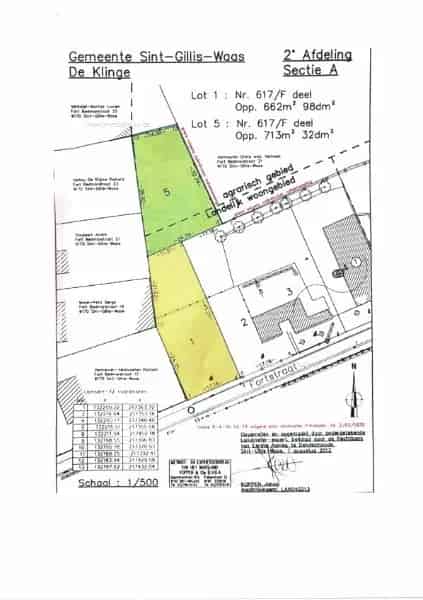 Bouwgrond te koop De Klinge 1376m²