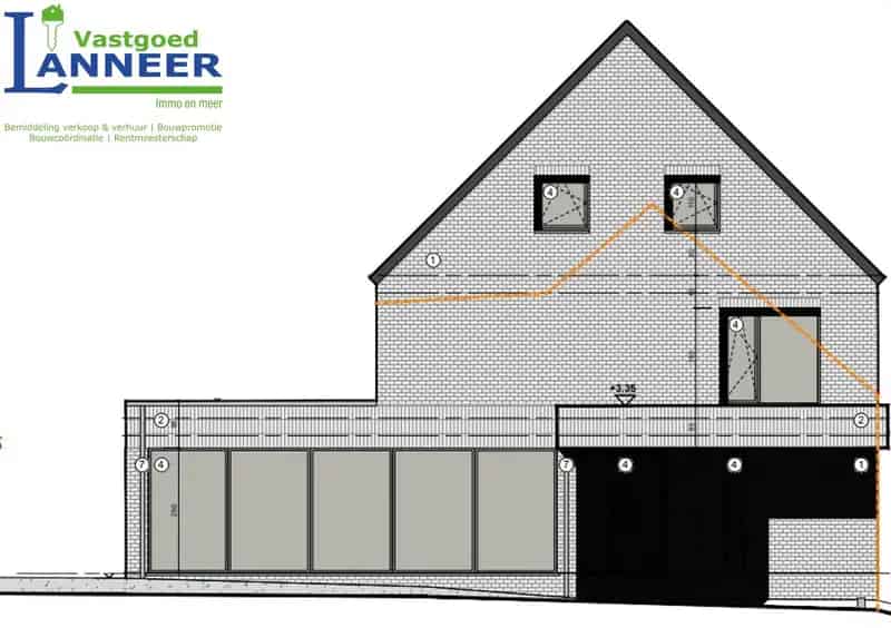 Bouwgrond 640m² HOB op prachtlocatie met vergunning - HERNE