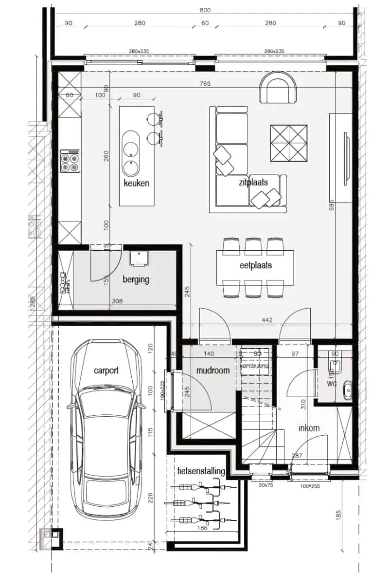 Nieuwbouw Landelijke woning Jabbeke 3 slaapkamers