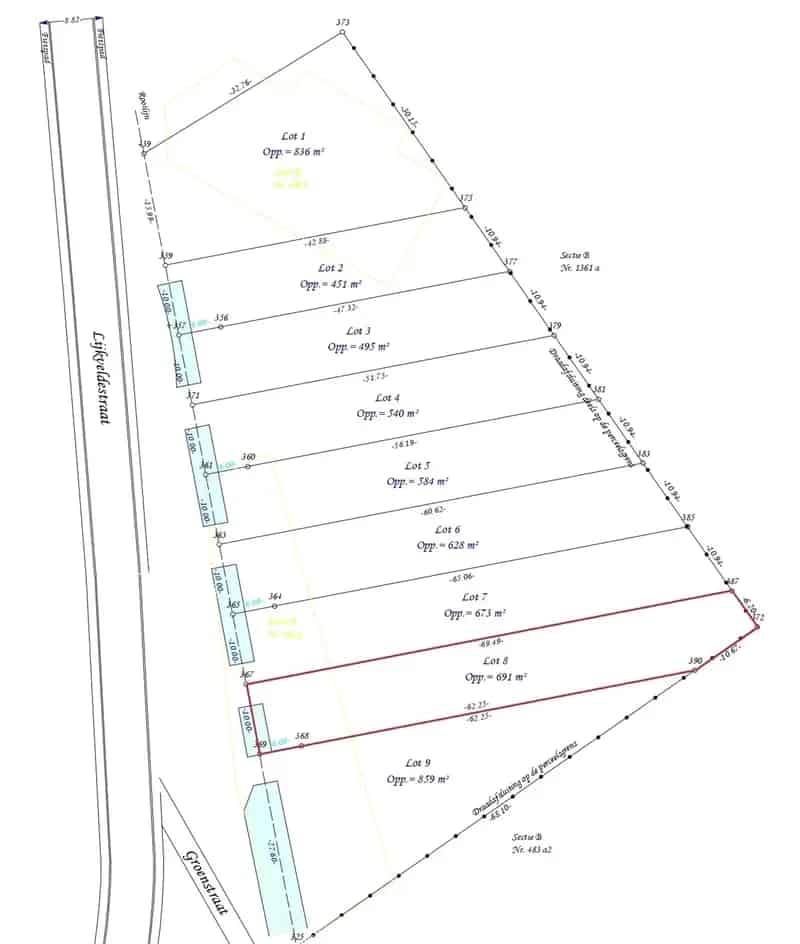 Bouwgrond Sint-Pauwels HOB 691m²
