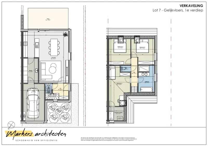 Halfopen bebouwing Wijtschate - Nieuwbouw - 3 slaapkamers - Energieneutraal