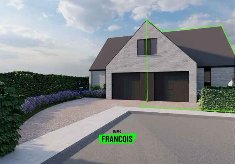 Huis kopen in Wijtschate nieuwe halfopen bebouwing met tuin