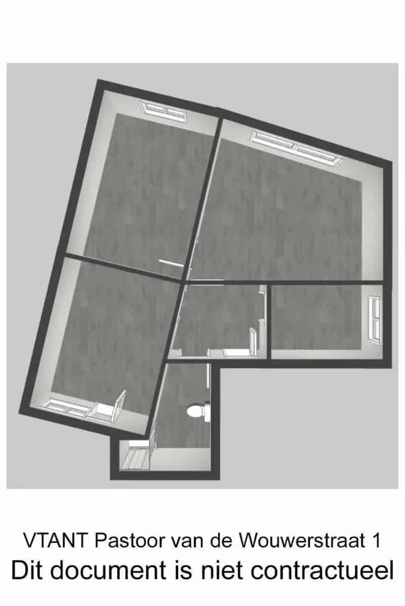 Te renoveren appartement met 2 slaapkamers